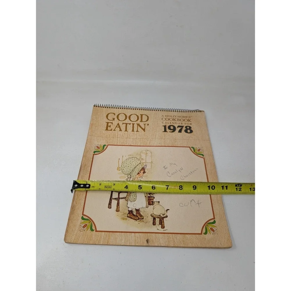 Vintage 1978 Holly Hobbie GOOD EATIN' Cookbook Calendar 70s 1970s